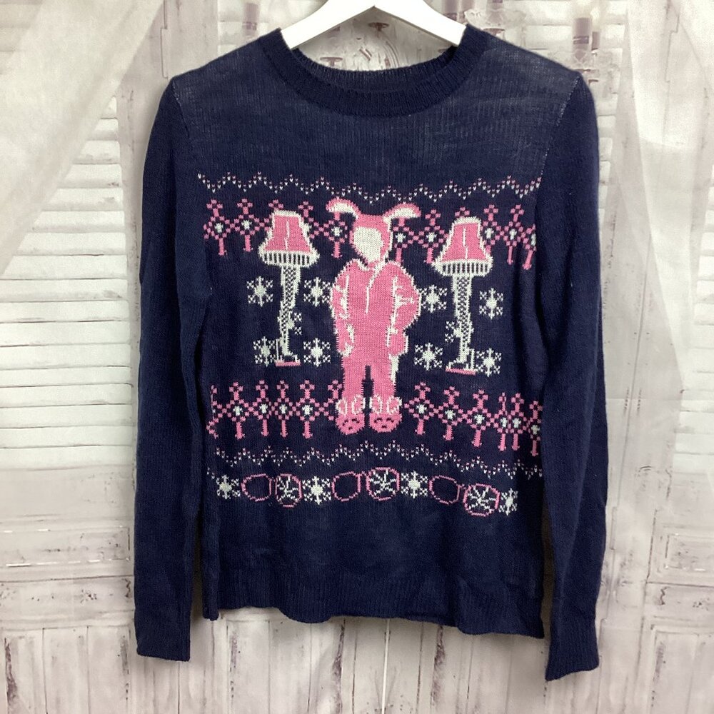 A Christmas Story Knit Sweater Ugly Sweater Bunny M